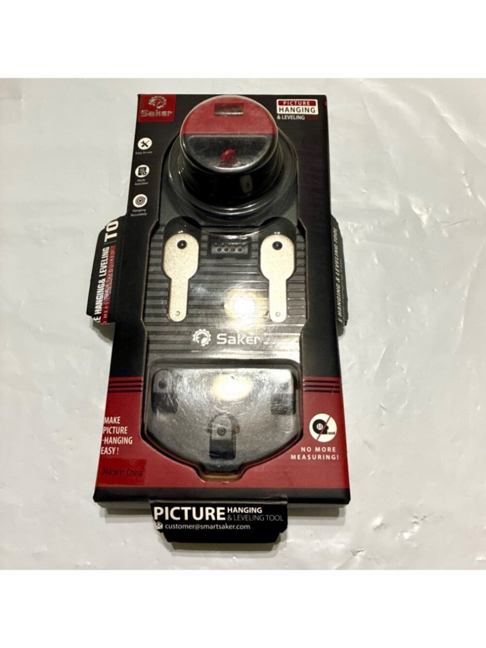 Saker Picture Hanging & Leveling Tool Multi-Function Frame Hanger Level Kit - Picture 3 of 4